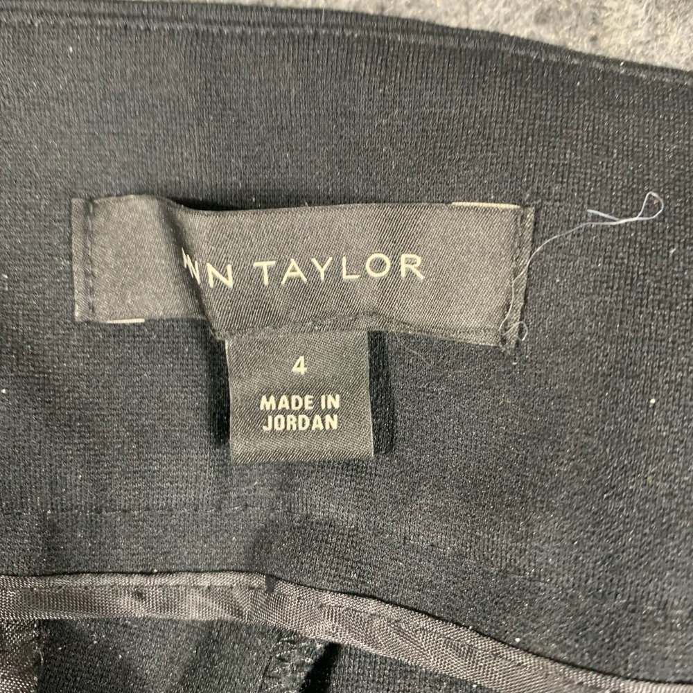 Ann Taylor Dress Pants Womens 4 Black Skinny Stretch Career Office‎ 30x27 Mid - Picture 2 of 12